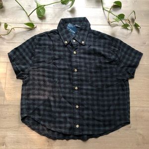 NWT Brandy Melville Plaid Button Down Top One Size